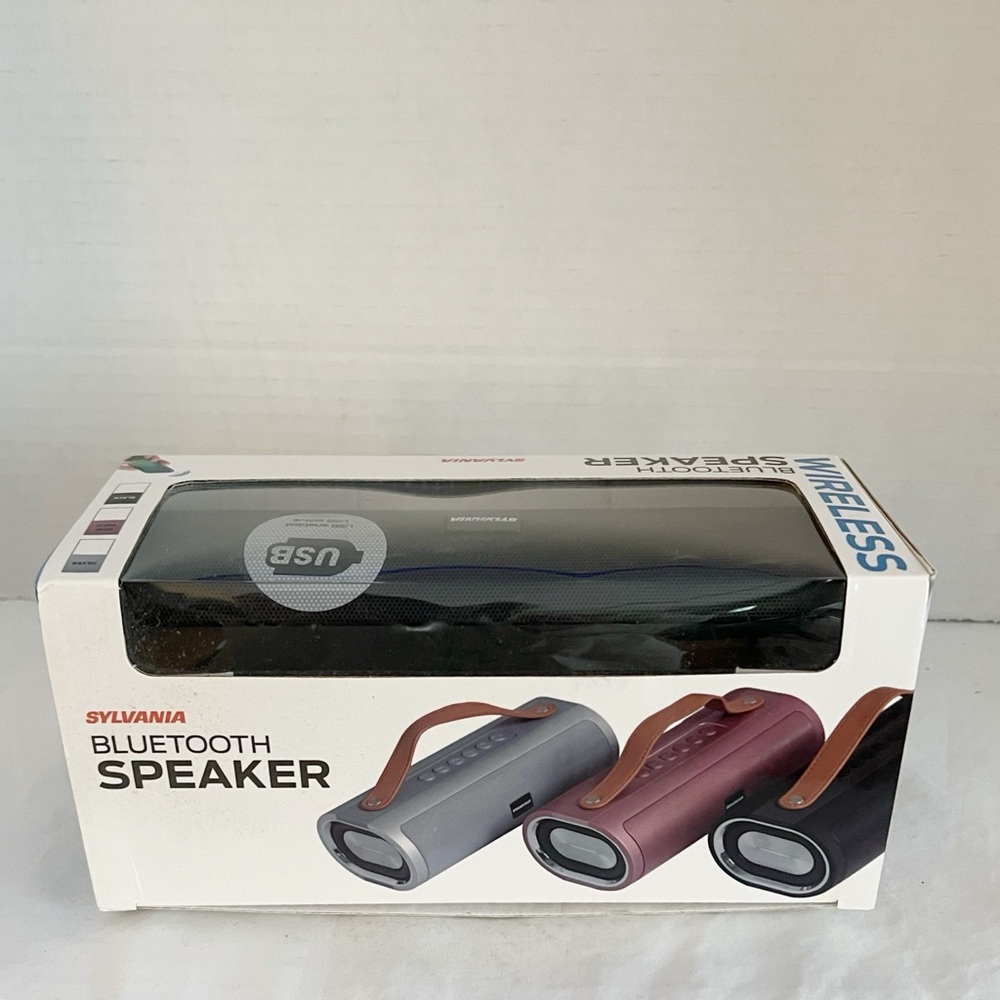 New in Box Unused Sylvania Black Wireless Bluetooth Speaker
